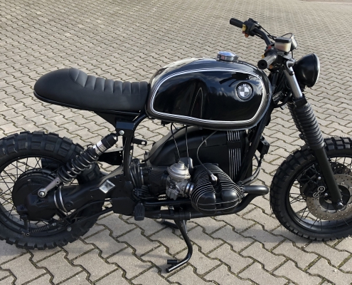 BMW R100 Custom-Bike Scrambler-Umbau von Blank-Bike